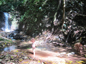 Shallow swimming holes for little ones.