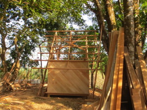 Tool shed roof structure