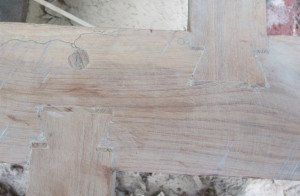 Picture perfect wedged dovetail joints.